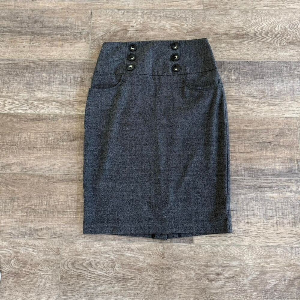 Bcx Y2K Women's Grey Pencil Skirt Office Work Corpwear Size 5